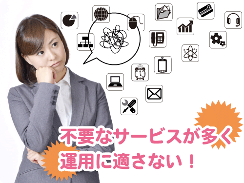 不要なサービスが多く運用に適さない!